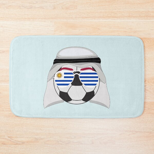 Item preview, Uruguay Flag inside Sunglasses on a Soccer ball Wearing Keffiyeh designed and sold by Dexter Freeman.
