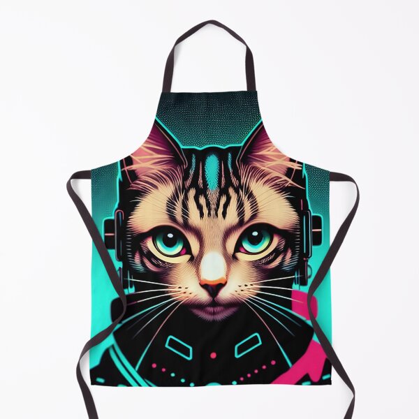 Artikelvorschau, Cyberpunk süße Katze Kitty Portrait Illustration Kunst 10 entworfen und verkauft von vishalraifx.