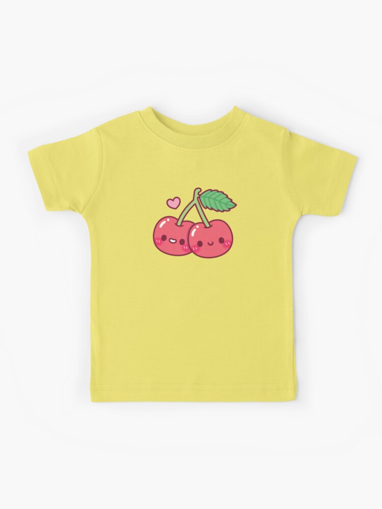 8】【little sunny bite】cherry doodle big tee-