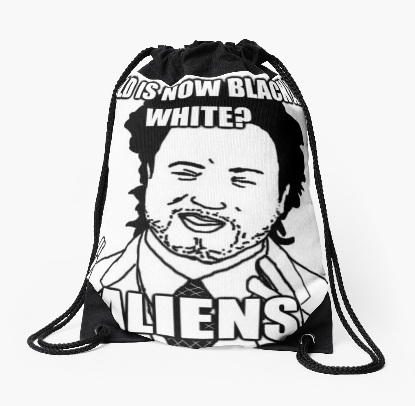 Ancient Aliens Meme Drawstring Bags By Lolhammer Redbubble