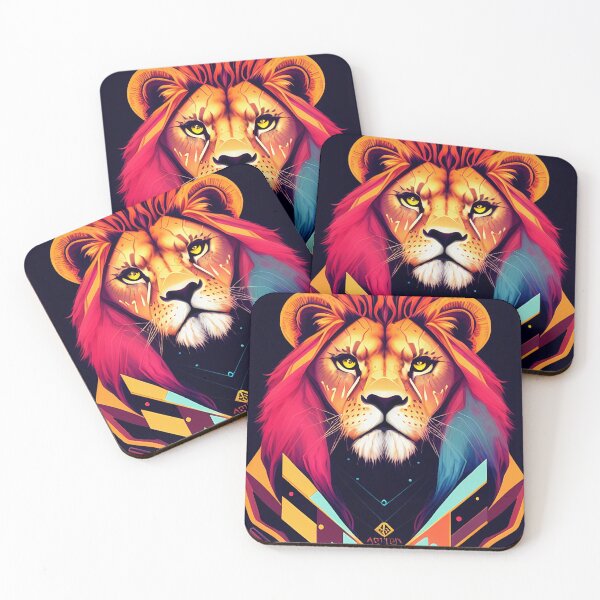 Item preview, cyberpunk lion king portrait illustration art 3 designed and sold by vishalraifx.
