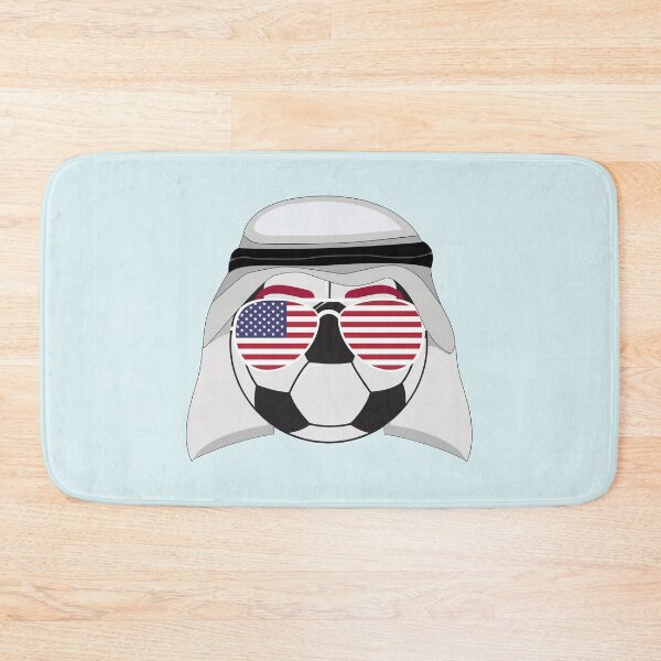 Item preview, The United States Flag inside Sunglasses on a Soccer ball Wearing Shemagh designed and sold by Dexter Freeman.