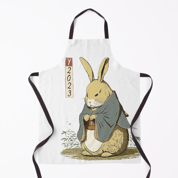 Item preview, Ukiyoe Chinese Zodiac Rabbit 2023: A Traditional Japanese Woodblock Print of the Chinese Zodiac Rabbit with the Year Sign 2023 in the Ukiyoe Style. designed and sold by BotTastic.