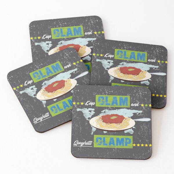 Item preview, keep calm and spaghetti clamp, Premium T-shirt designed and sold by Ghashid.