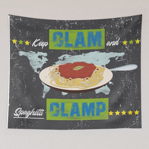 Item preview, keep calm and spaghetti clamp, Premium T-shirt designed and sold by Ghashid.