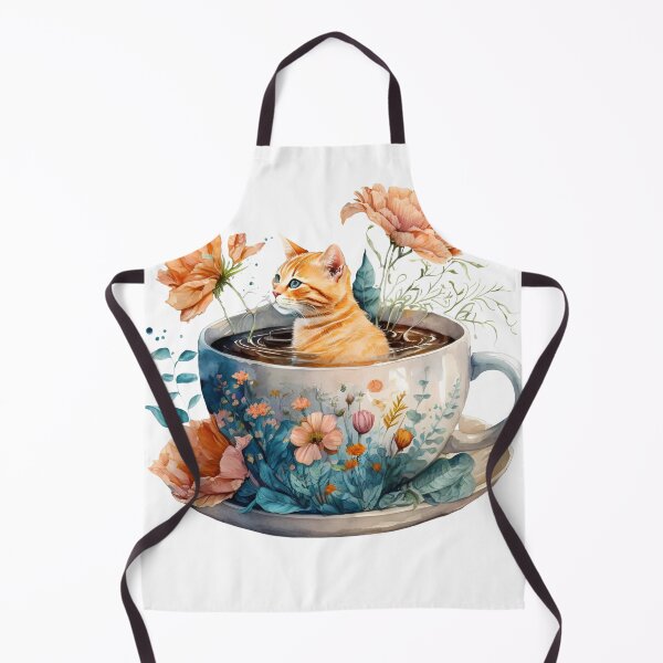 Item preview, Cute Teacup Orange Tabby | Coffee Cat | Coffee Kitten | Cat Lover | Cat Mother | Cat Coffee Lover | Tabby Kitten | Wholesome Cat | Kawaii Orange Tabby | Kawaii Cat | high resolution designed and sold by Synthetic-Intel.
