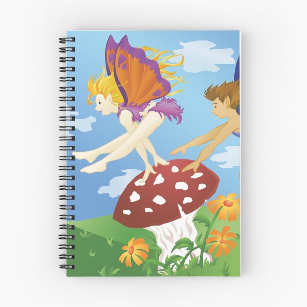 Item preview, Fairies Playing Leapfrog over a Mushroom designed and sold by DelanyDesigns.