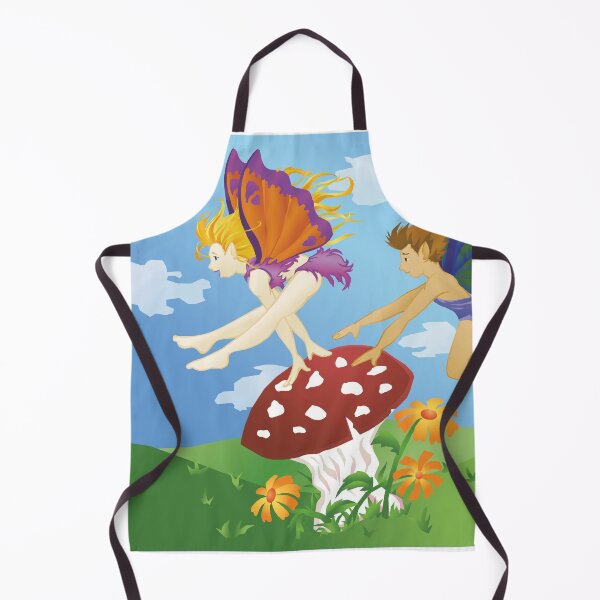 Item preview, Fairies Playing Leapfrog over a Mushroom designed and sold by DelanyDesigns.