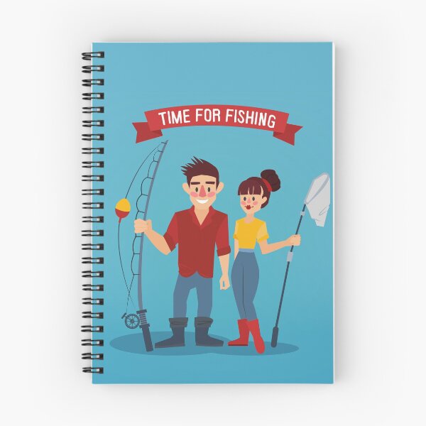 Item preview, Man and Woman Fishers. Time for Fishing. Man with Fishing Rod. Active People.  designed and sold by ivector.