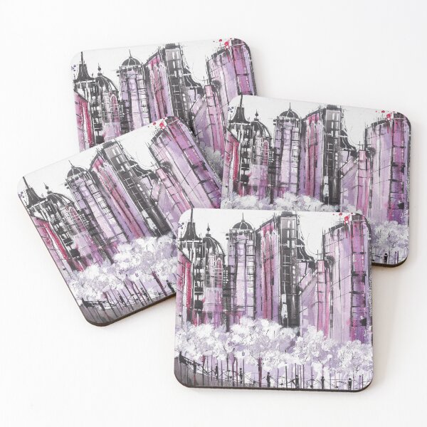 Item preview, Pink Cityscape designed and sold by Artbyirina.