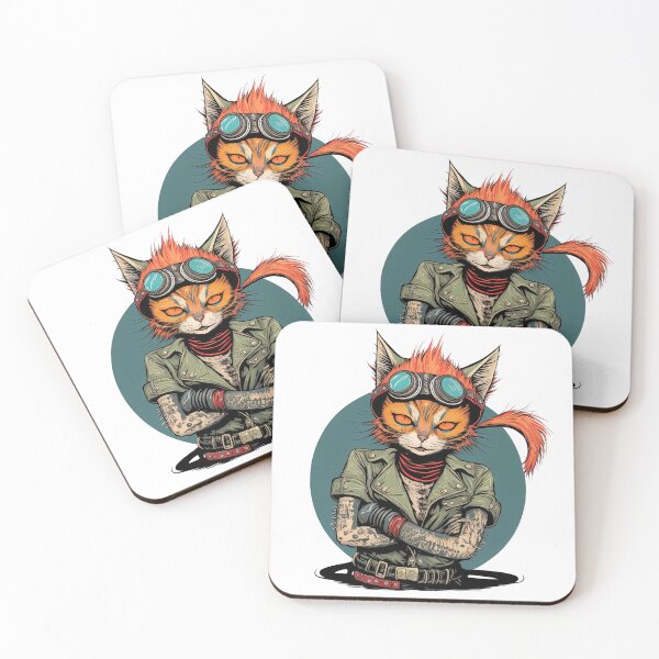 Item preview, Punk cat designed and sold by Snazzmatazz.