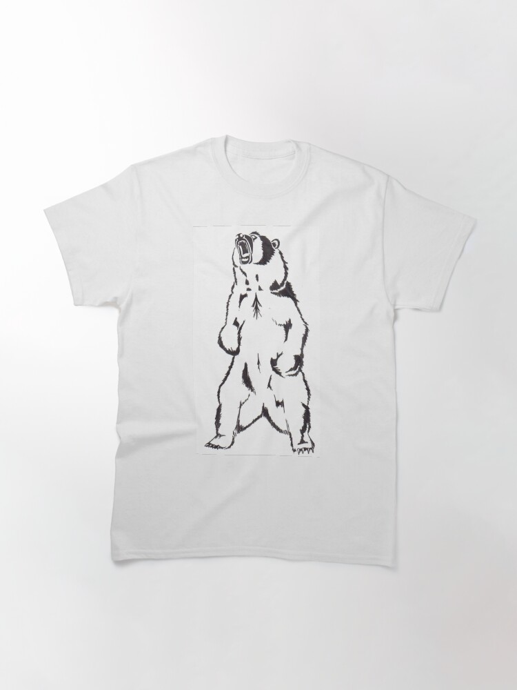 grizzly-bear-stencil-classic-t-shirt-for-sale-by-lolhammer-redbubble
