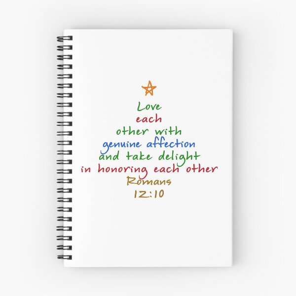 Item preview, Love Each Other Romans 12:10 Bible Verse Christmas Tree designed and sold by TeeTimeGuys.