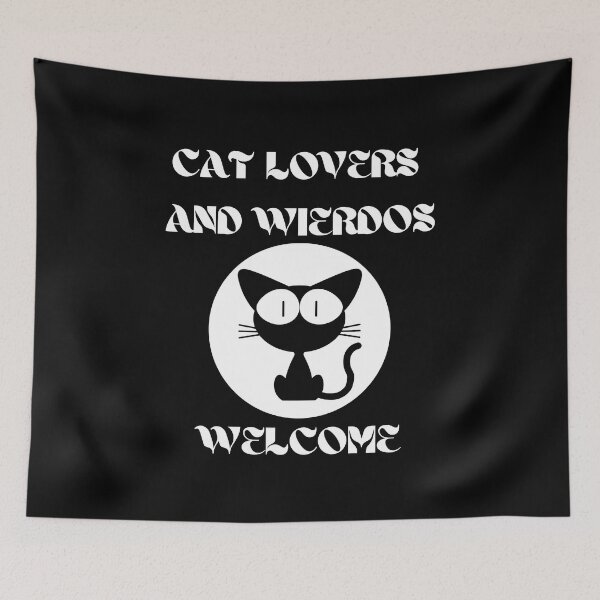 Item preview, Cat Lovers And Weirdos Welcome | Funny Signpost designed and sold by McThingummy.