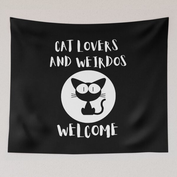 Item preview, Cat Lovers And Weirdos Welcome | Funny Signpost designed and sold by McThingummy.