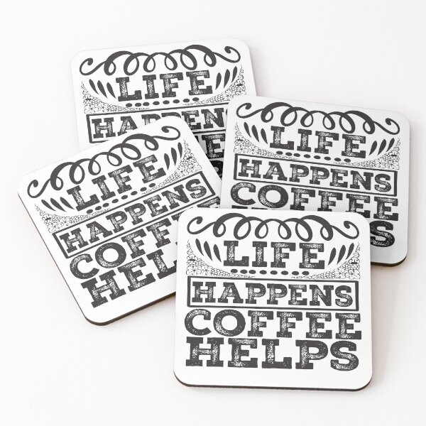Item preview, Life Happens Coffee Helps designed and sold by HappyTeesCie Shop.