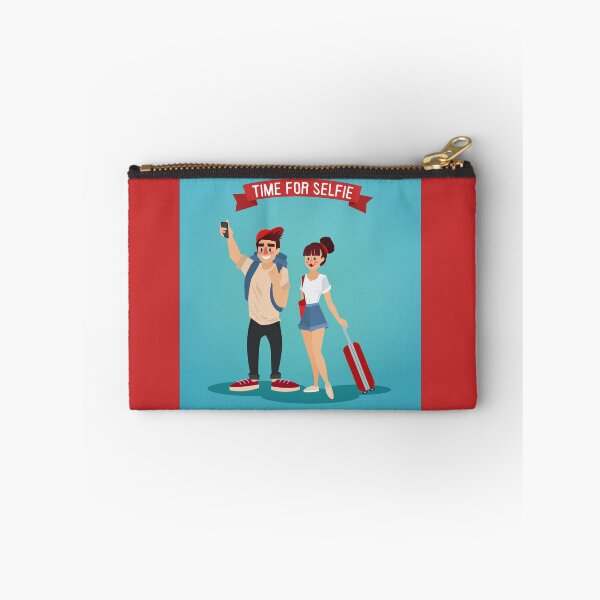 Item preview, Tourists Making Selfie. Travel Banner. Tourism Industry. Active People. Tourist with Baggage. Happy Couple.  designed and sold by ivector.