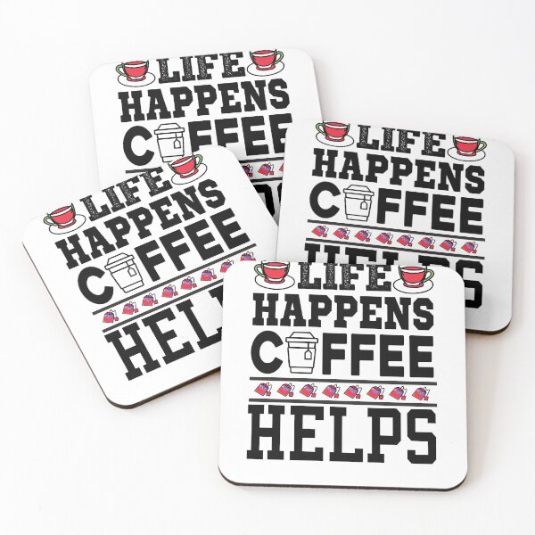 Item preview, Life Happens Coffee Helps designed and sold by HappyTeesCie Shop.