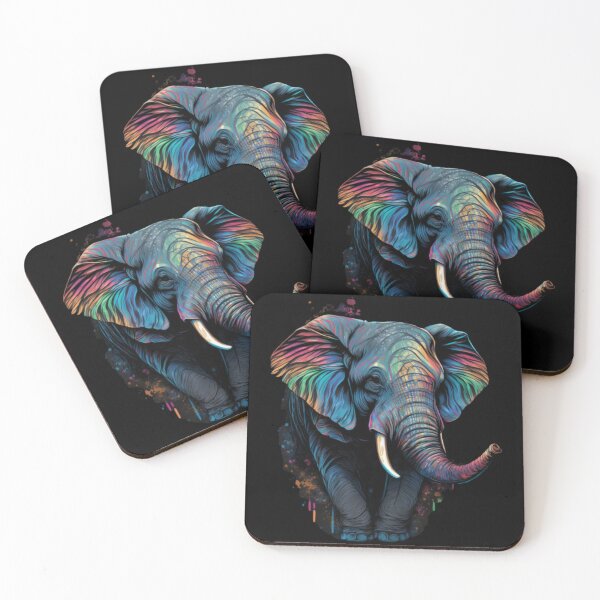 Item preview, A Majestic Elephant Painted in Vivid Colors designed and sold by Johnsdesigns1.