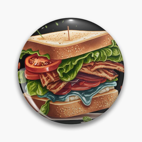 Item preview, Tasty BLT Sandwich on black background designed and sold by MeditationMind.
