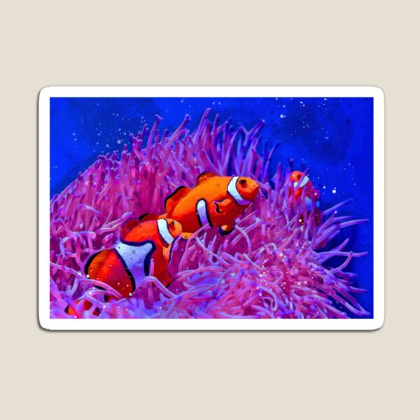 Clown Fish Flowers Painting Art Duffle Bag for Sale by getlyart