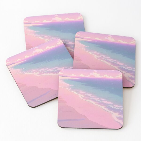 Item preview, Pink Purple Beach Sunset Anime Waves designed and sold by trajeado14.