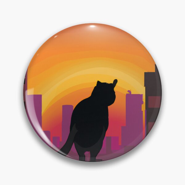 Item preview, Cute Little Witchy Black Cat Watching Sunset designed and sold by funnyhalloween.