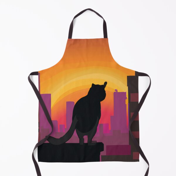 Item preview, Cute Little Witchy Black Cat Watching Sunset designed and sold by funnyhalloween.