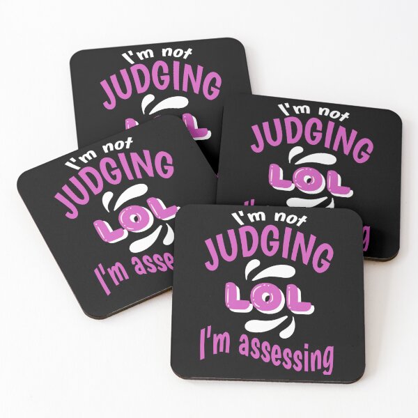 Item preview, I'm Not Judging I'm Assessing Funny Novelty designed and sold by Fun-T-Shirts.