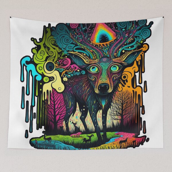 Item preview, trippy deer designed and sold by GooseTees90.