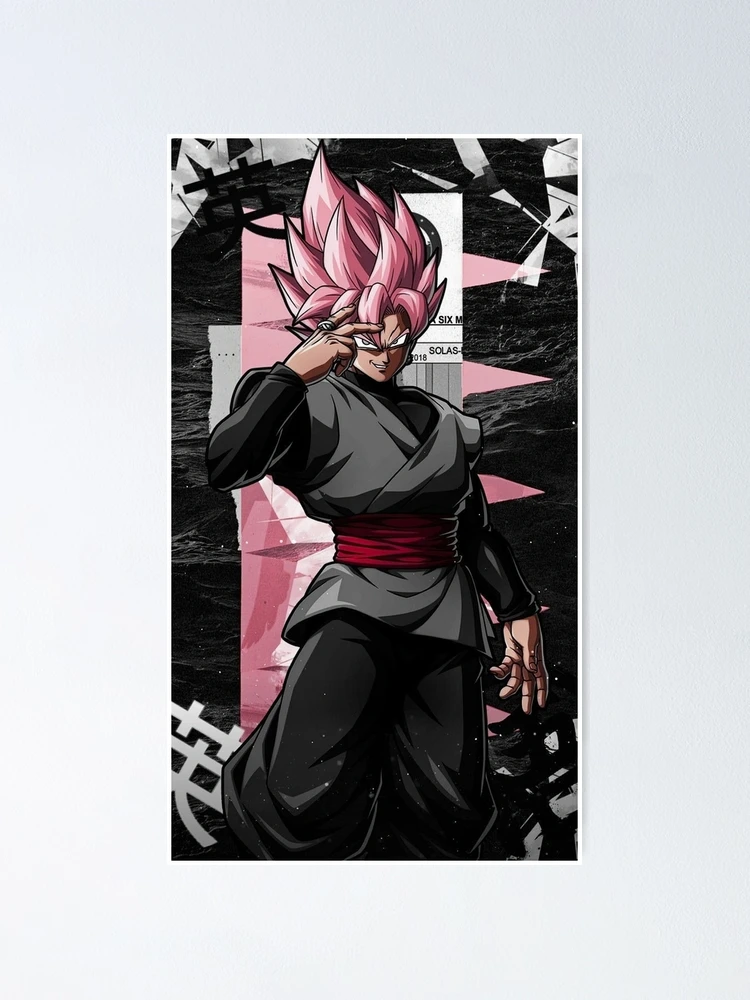 Dragon Ball Super Poster Goku Black SuperSJ Rose 12inx18in Free Shipping