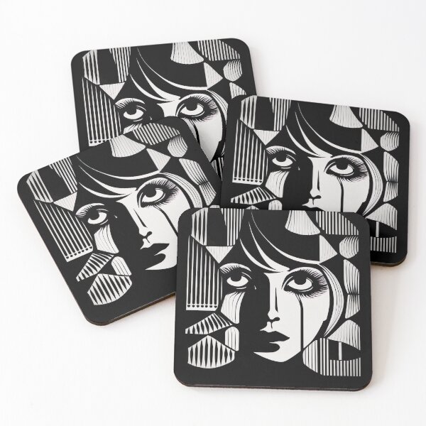 Item preview, Negative Space Geometric Female Face Silhouette Design  designed and sold by Jozzabazza.