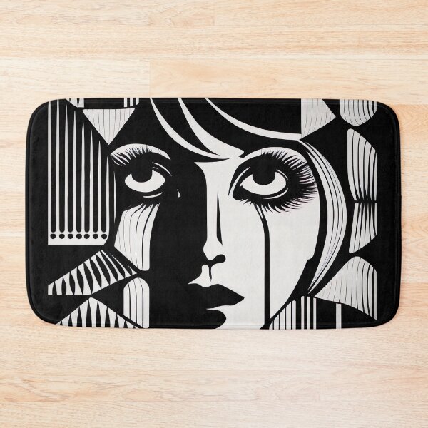 Item preview, Negative Space Geometric Female Face Silhouette Design  designed and sold by Jozzabazza.