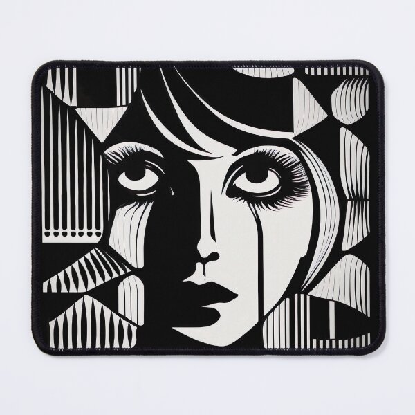 Item preview, Negative Space Geometric Female Face Silhouette Design designed and sold by Jozzabazza.
