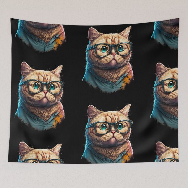 Item preview, Funny Cat With Glasses designed and sold by Rott515.
