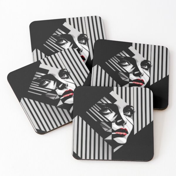 Item preview, Negative Space Geometric Female Face Silhouette Design  designed and sold by Jozzabazza.