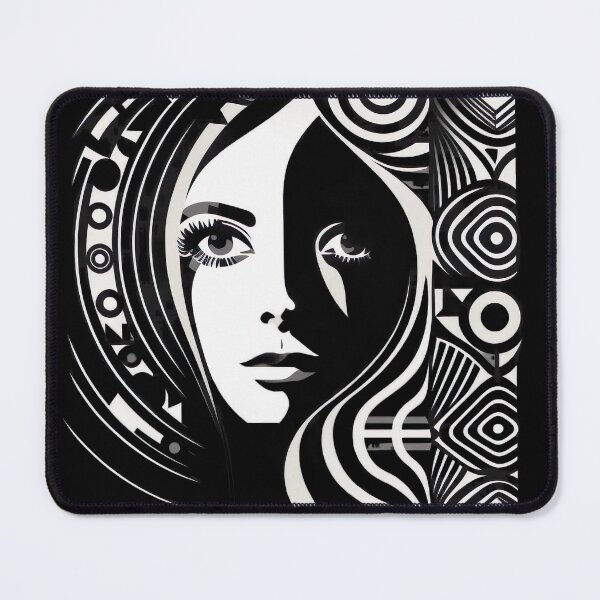 Item preview, Negative Space Geometric Female Face Silhouette Design designed and sold by Jozzabazza.