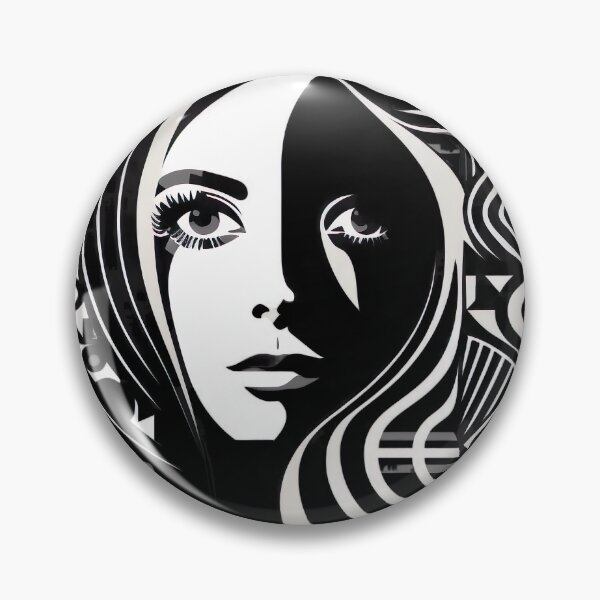 Item preview, Negative Space Geometric Female Face Silhouette Design  designed and sold by Jozzabazza.