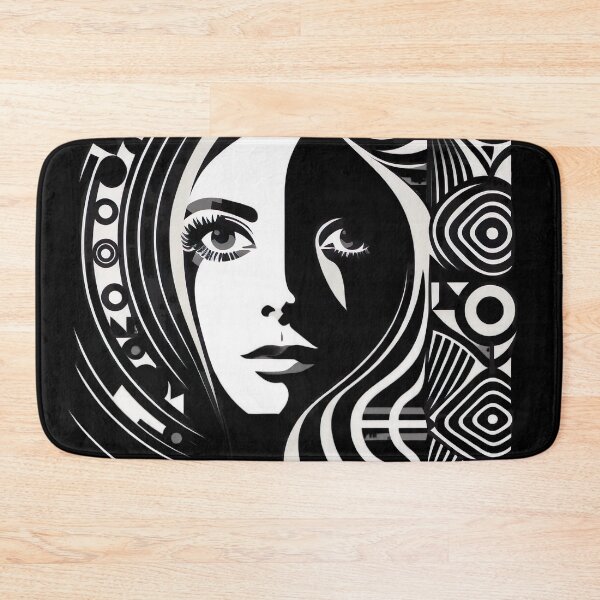 Item preview, Negative Space Geometric Female Face Silhouette Design  designed and sold by Jozzabazza.