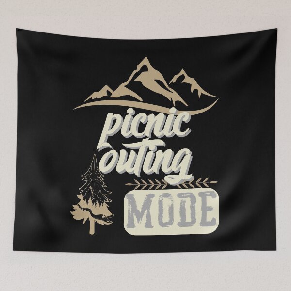 Item preview, picnic outing Mode, forest river sun inside tree pine designed and sold by movie-popcorn.