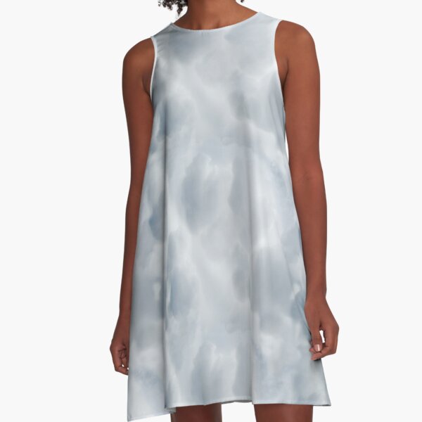 Fluffy Cotton Feel Cloud - Repeat Pattern A-Line Dress