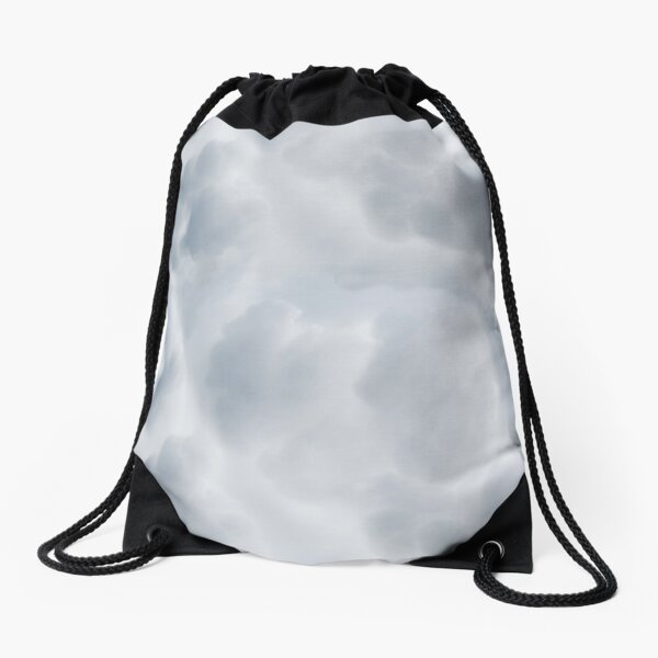 Fluffy Cotton Feel Cloud - Repeat Pattern Drawstring Bag