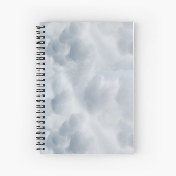 Fluffy Cotton Feel Cloud - Repeat Pattern Spiral Notebook
