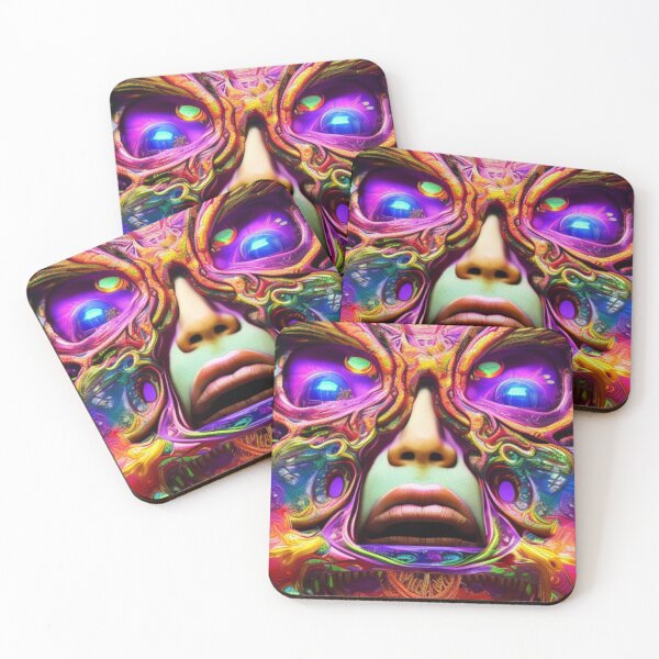 Item preview, Psychedelic Face #3 - Part of Our Psychedelic Faces Collection designed and sold by Psychedelic Psychos.
