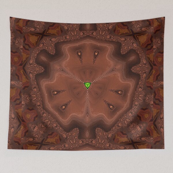 Item preview,  *FUNNY ABSTRACT PAINTING ALIEN TRIBAL FACE CHOCOLATE MIXTURE MINT GREEN WITH STARRY GREEN ANISE* designed and sold by Ralek.