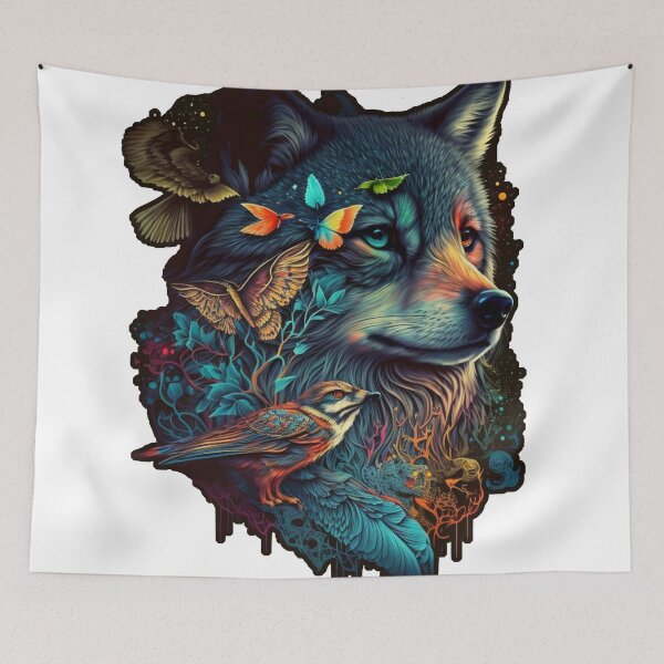 Item preview, trippy wolf designed and sold by GooseTees90.