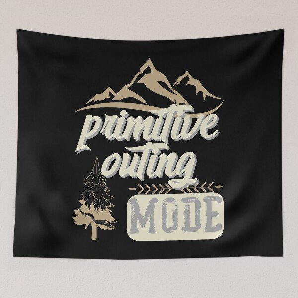 Item preview, primitive outing Mode, forest river sun inside tree pine designed and sold by movie-popcorn.