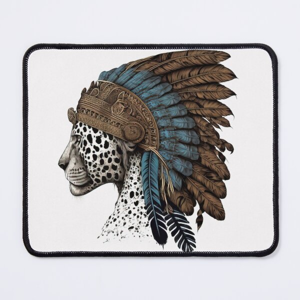 Item preview, Head of an Aztec Jaguar Warrior Skull Mexican Ancient Mythology designed and sold by CoyoteStudio.