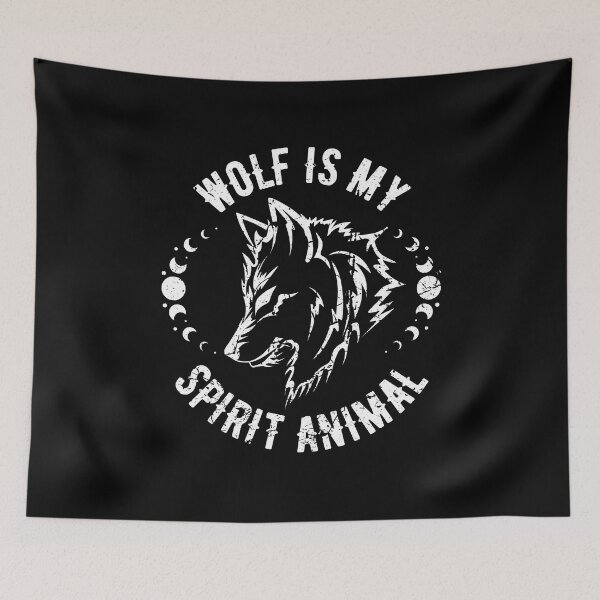 Item preview, Wolf Is My Spirit Animal - Vintage Wolf and Moon designed and sold by YoungESC.