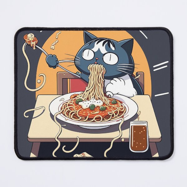 Item preview, Cat Eating Spaghetti Design designed and sold by BySpinny.